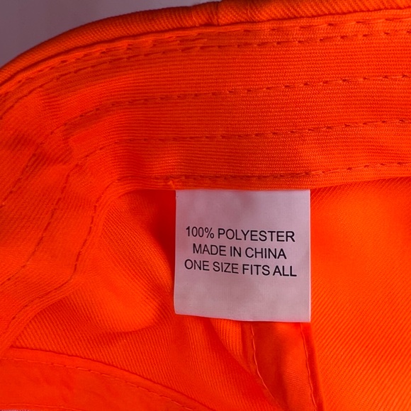 Buckmasters Baseball Cap Bright Neon Safety Orange Hat OSFM Adjustable Antlers - Picture 7 of 8